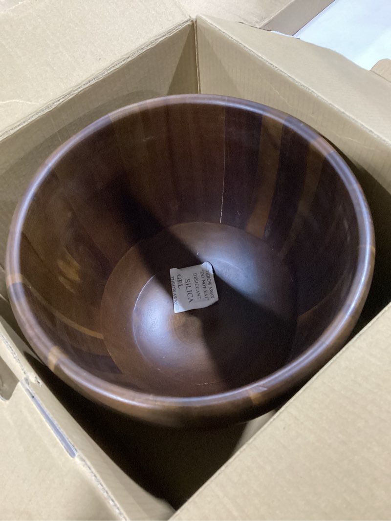 Condition photo showing Good Condition for spaceaid wooden bowl for mixer - kitchen space aid acacia wood mixing bowls holder for stand mixer, compatible with 4.5 & 5 qt tilt-head models kitchen, natural wood