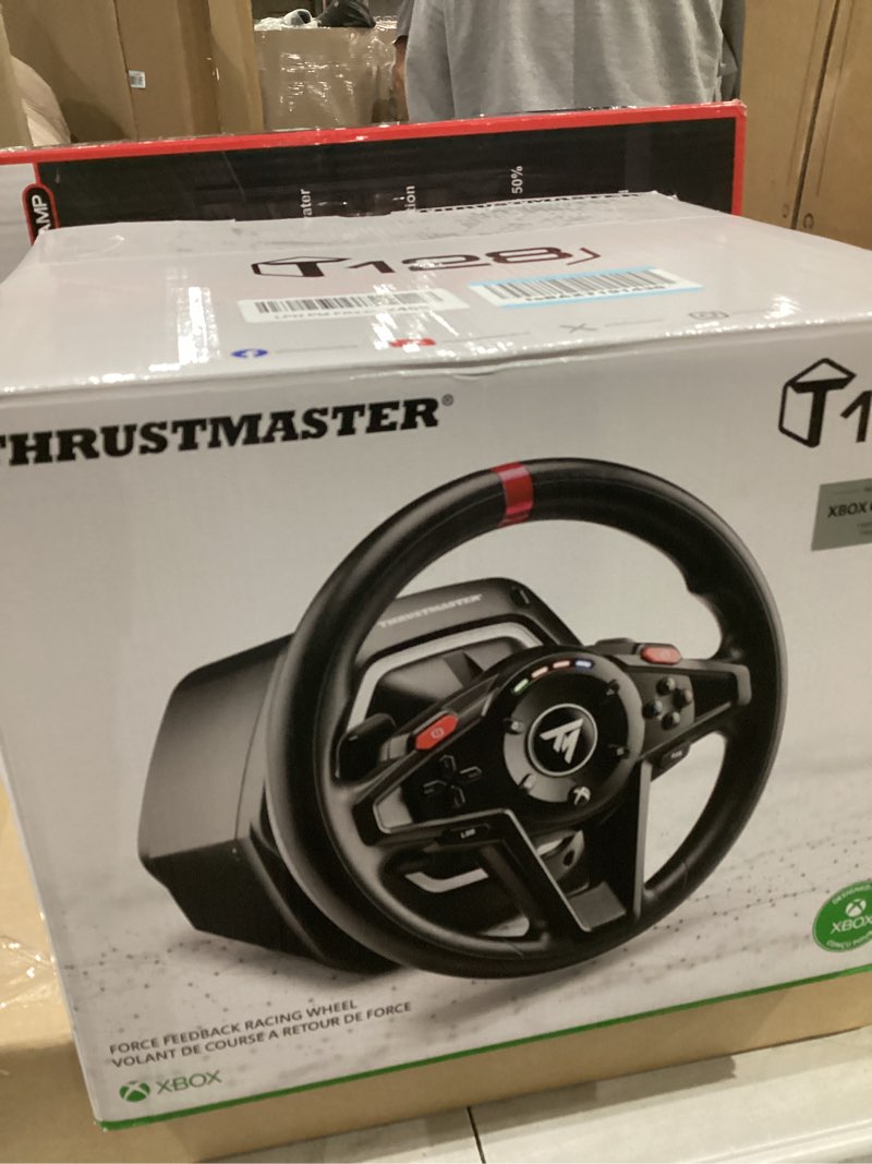 Condition photo showing New/Like New for Thrustmaster T128X, Force Feedback Racing Wheel with Magnetic Pedals (Compatible with Xbox Series X|S, Xbox One, PC)