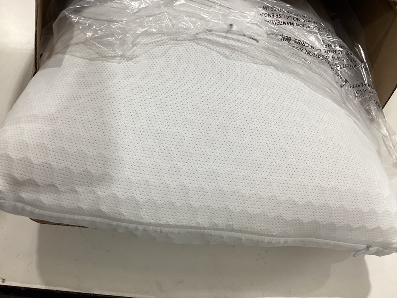 Condition photo showing Good Condition for purple harmony pillow - king size, medium feel, med height - talalay latex foam cooling pillow for combo or side sleepers, 360° hex gelflex grid for no-pressure support and luxurious weightless feel king - medium