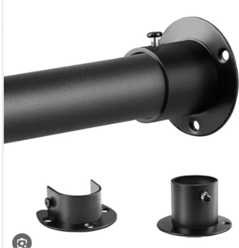 Closet Rod, 17 to 110 Inch Stainless Steel Adjustable Closet Rod,1.3 Inch Diameter Heavy Duty Closet Rods for Hanging Clothes,Silver Closet Poles for Wardrobes 17-110'' black 