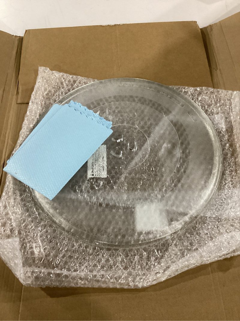 Condition photo showing Good Condition for de74-20002b wb49x10063 14 1/8 inch microwave glass plate replacement compatible with g.e sam.sung microwave replace de74-20002a de74-20002d wb49x10096 wb39x10038 by fetechmate - 1 year