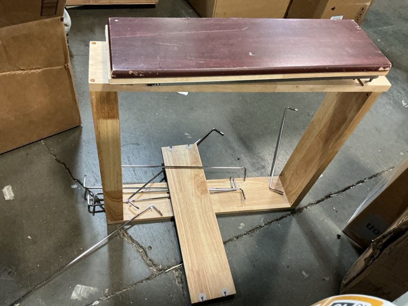 Condition photo showing As Is for DINDON Pull Out Spice Rack Organizer for Cabinet, (5" W x 21.9" D x 25.2" H) Multi-Use Wood Pull Out Cabinet Organizer Slide Out Shelf Cabinet Storage for Kitchen, Pantry Organization 5"W x 21.9"D x 25.2"H Wood