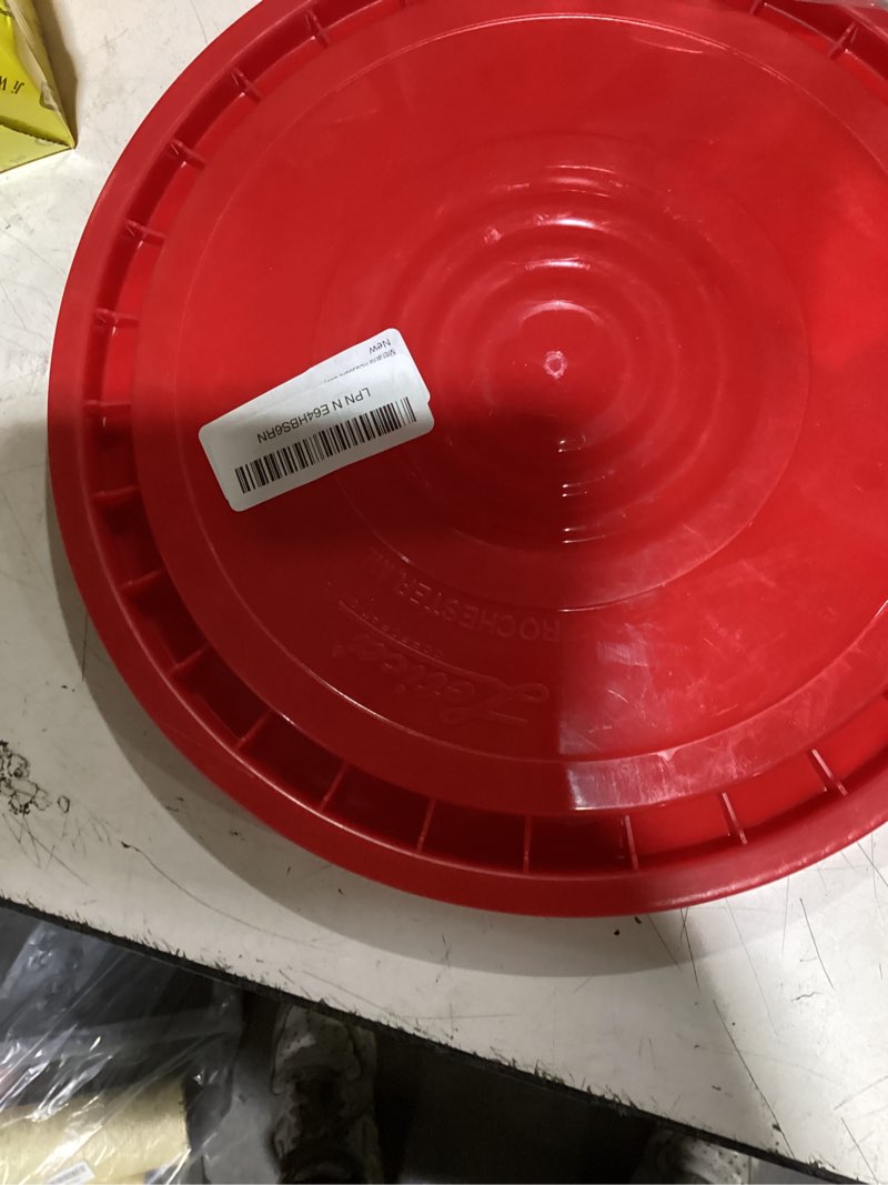 Condition photo showing Good Condition for meranti reusable easy peel 3.5, 5, 6, and 7 gallon bucket lid | food grade | 3 pack (red) red 3 pack