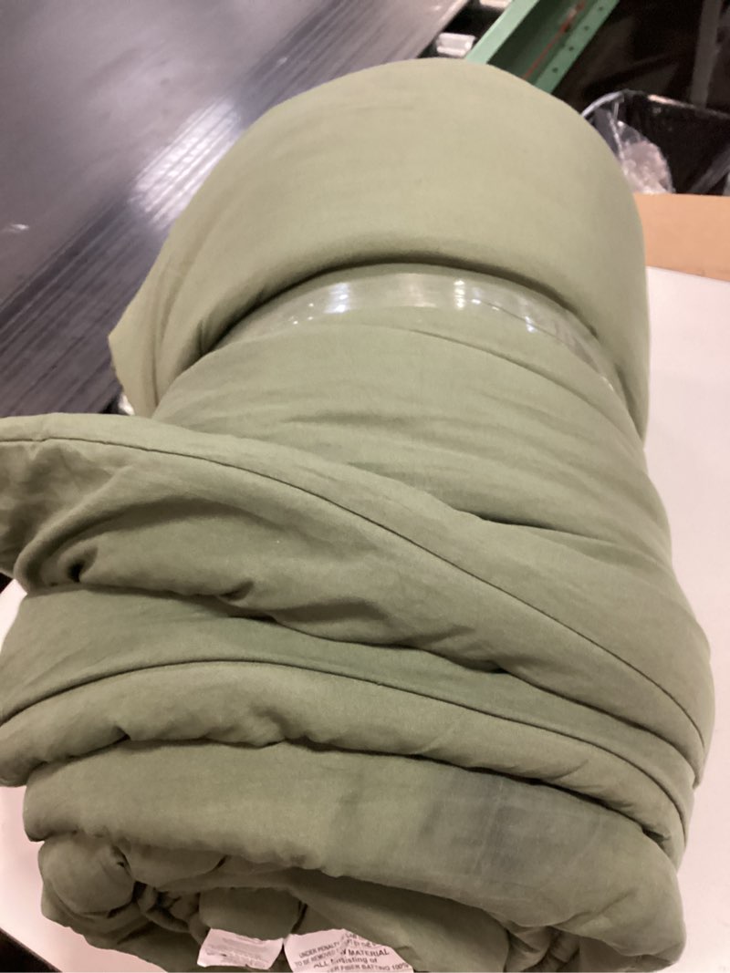 Condition photo showing As Is for Similar Bedsure Boho Duvet Cover Queen Size - Boho Bedding, similar Tufted Queen Duvet Cover for All Seasons, 3 Pieces Embroidery Shabby Chic Home Bedding,Comforter Not Included (Dark 102. X 90  - Dark Green (No Comforter) Queen 102 X 90     