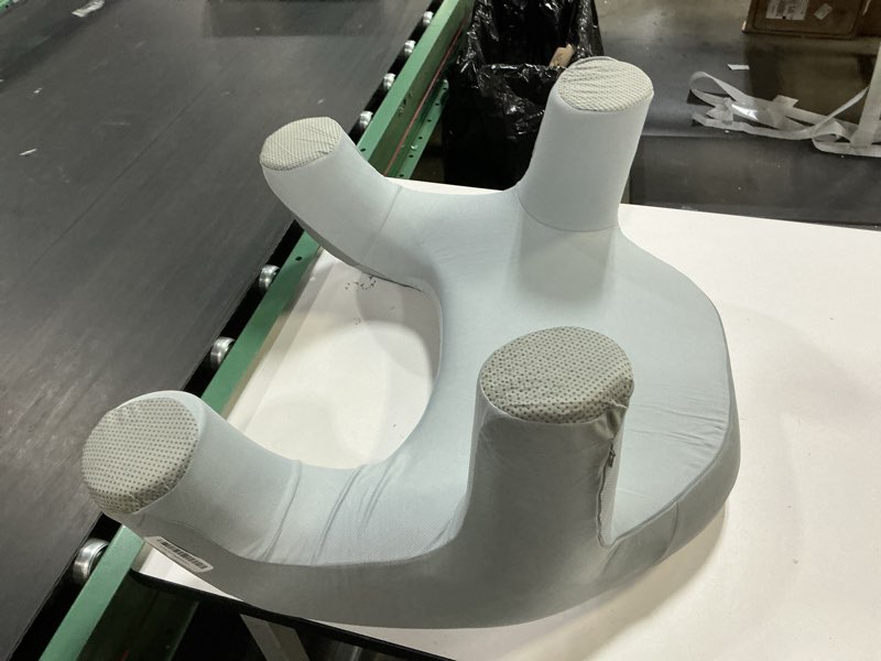 Condition photo showing Good Condition for Reading Pillow for Bed, Lap Desk for Laptop, Memory Foam Arm Rest Support Gaming Pillow with Cup/Phone Pocket, Laptop Lap Desk for Working, Gaming, Reading on Couch Bed Floor- Grey Gray