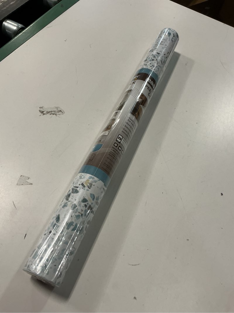 Condition photo showing New/Like New for EasyLiner Peel & Stick Decor Removable Peel and Stick Wallpaper - Self Adhesive Decorative Shelf Paper for Cabinets, Walls, Resurfacing Projects - Adhesive Shelf Liner - 20in x 18ft - Sea Glass
