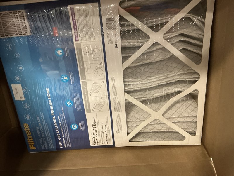 Condition photo showing Good Condition for filtrete 20x25x5 ac furnace air filter, mpr 1550, merv 12, fits trion airbear, certified asthma & allergy friendly, electrostatic air cleaning filter, 1-pack (actual size 19.56 x 24.13 x 4.75) 4.7" x 24.2" x 19.6"