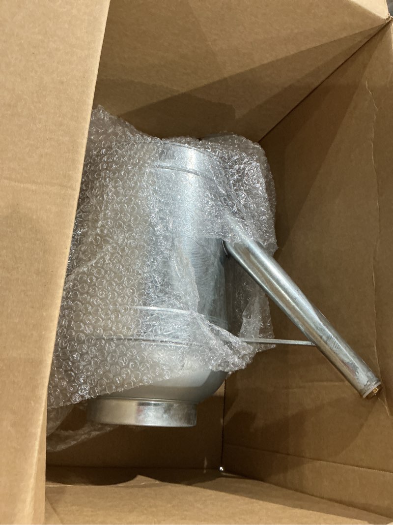 Condition photo showing As Is for galvanized iron watering can for indoor plants, bowl watering cans for house plant garden flower, long spout water can for outdoor watering plants 8.71l 2.3 gallon