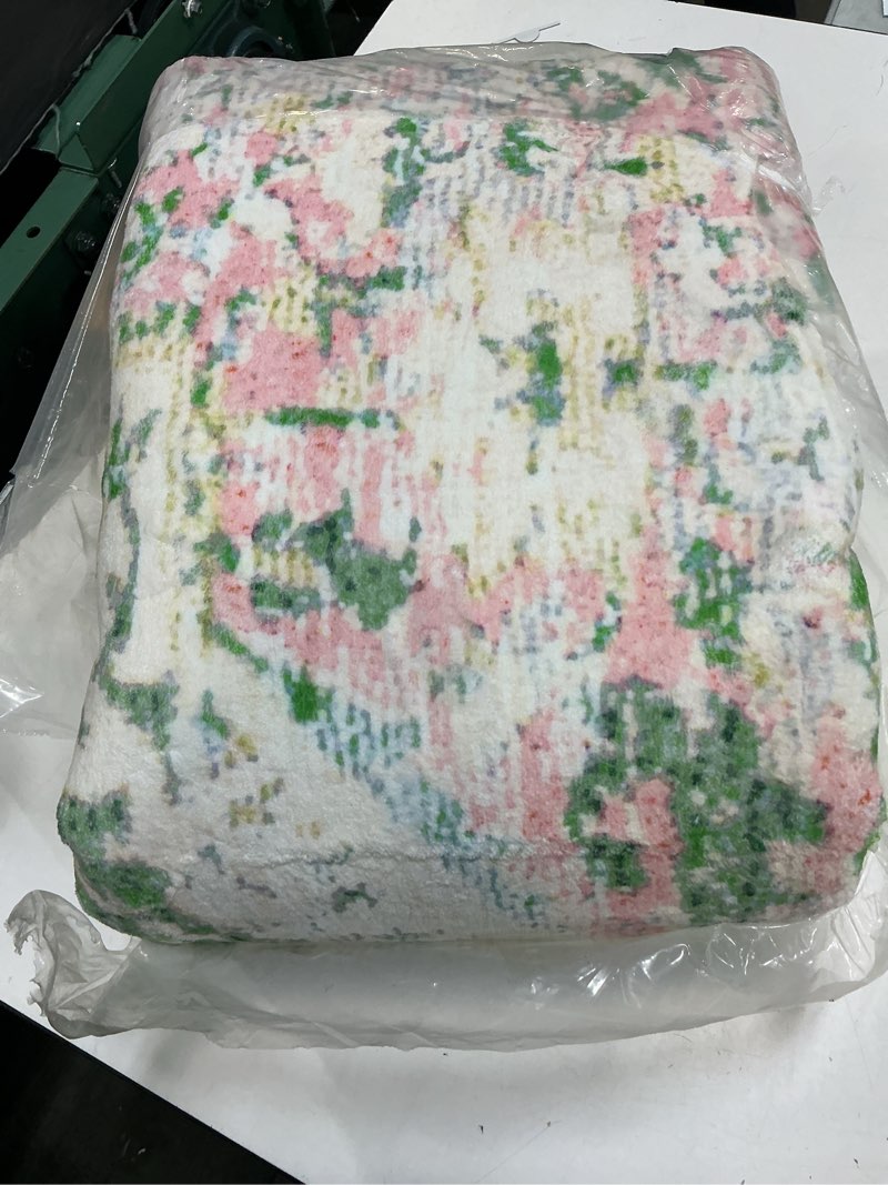 Condition photo showing Good Condition for 5x7 washable area rugs green and pink rug for bedroom girls soft boho vintage floor carpet non-slip oriental rug for bedside nursery living room dinning