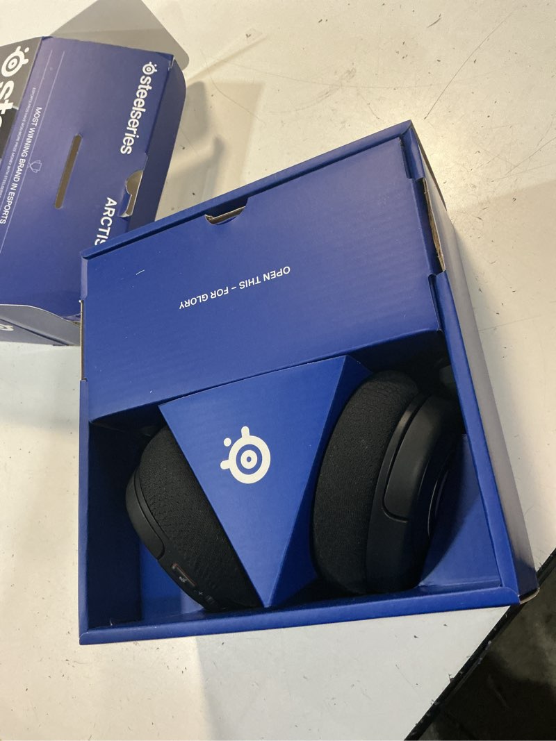 Condition photo showing New/Like New for steelseries new arctis nova 1p multi-system gaming wired headset — hi-fi drivers — 360° spatial audio — comfort design — durable — lightweight—noise-cancelling mic — ps5/ps4, pc, xbox, switch - black nova 1p black