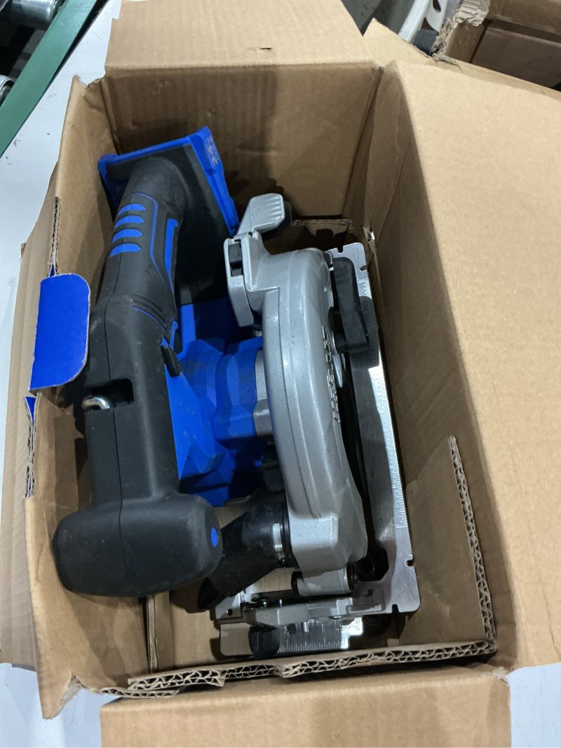 Condition photo showing As Is for kobalt 24-volt 6-1/2-in brushless cordless circular saw (battery and charger not included)