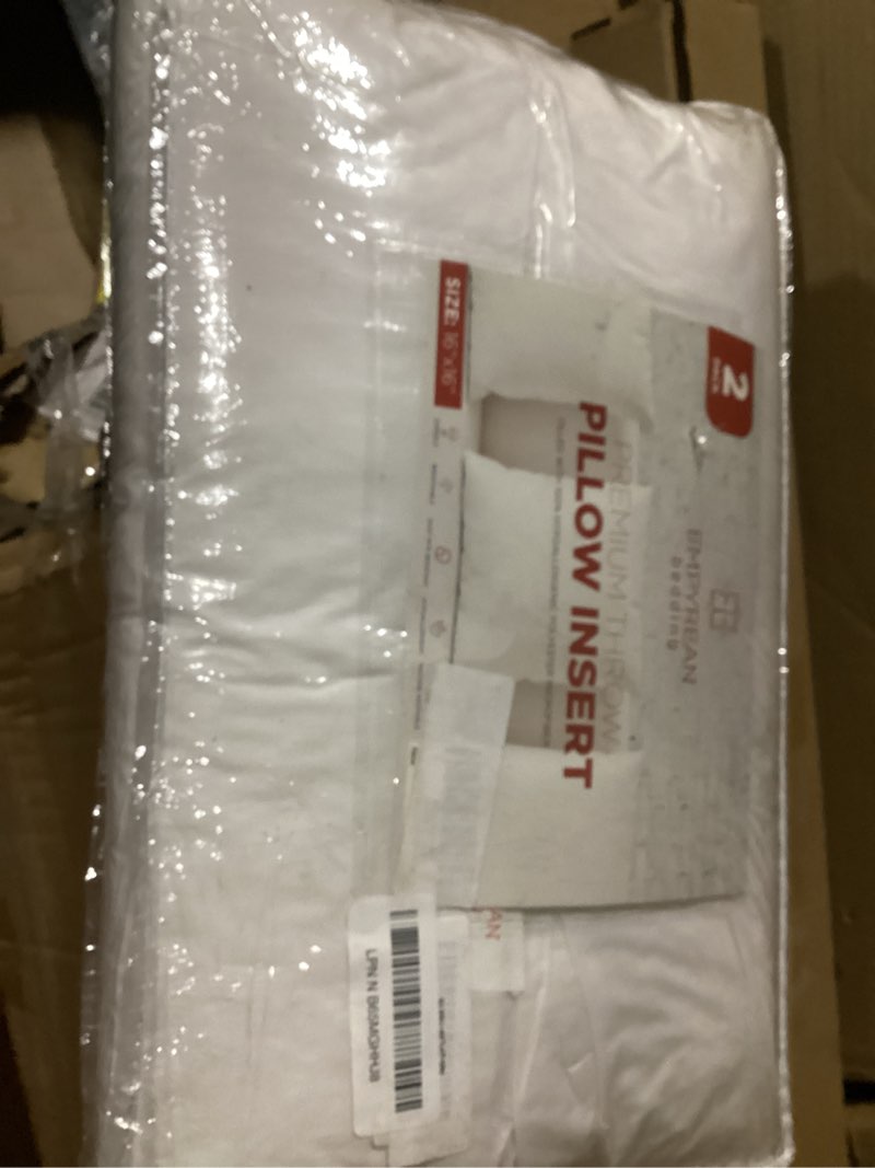 Condition photo showing Good Condition for nestl 16x16 pillow inserts - throw pillow insert 16x16, 2 pack square pillows, decorative 16x16 pillows throw white, 16 x 16 pillow insert, lumbar pillow insert for bed and couch