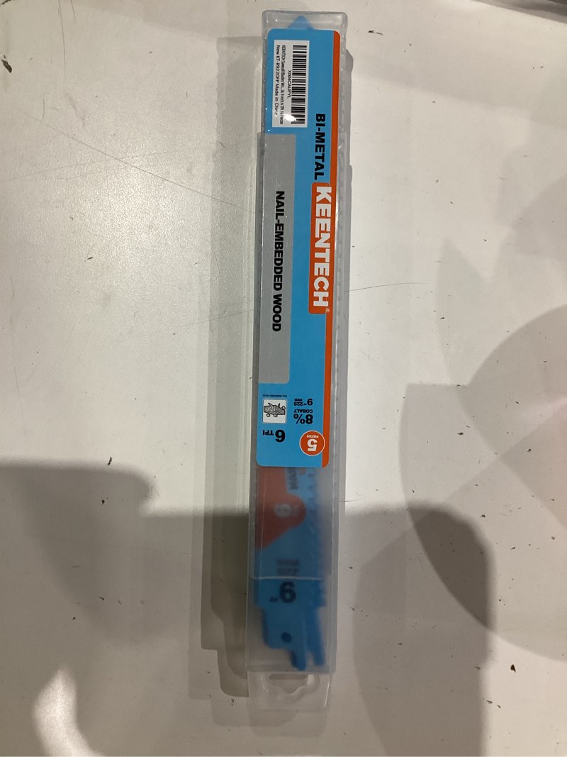 Condition photo showing New/Like New for KEENTECH 9 Inch Bi-Metal Reciprocating Saw Blade 10-Pack for Fast Wood Demolition, 6 TPI, Fits Milwaukee Sawzall and Other Reciprocating Saws 9" x10 6 TPI – Fast Wood Demolition
