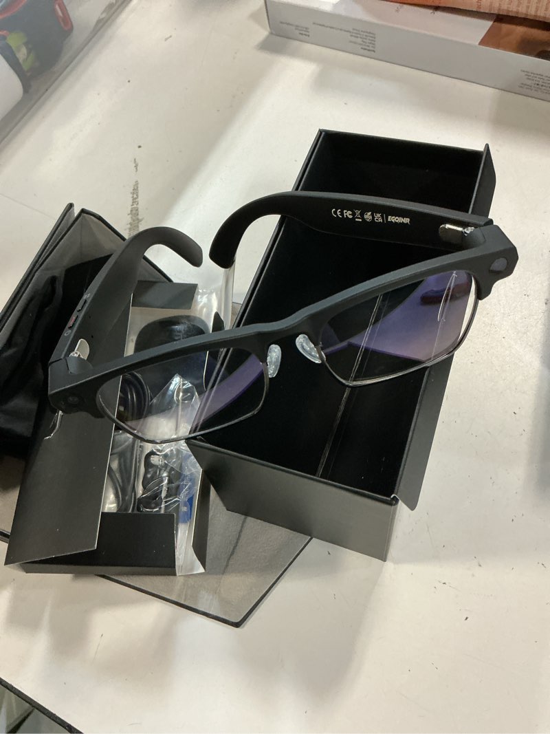Condition photo showing Good Condition for ai smart glasses for men women, 4k camera, translator, call & recorder | 8mp| video recording | image recognition | voice assistant | music | travel, vlog | waterproo|blue ligh lens+sunglasses