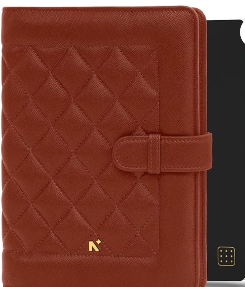 NEORAH — A6 Notebook SLEEVE with Compendium + Dotgrid JOURNAL | Faux Leather Sleeve + Penloop | 2 Fr