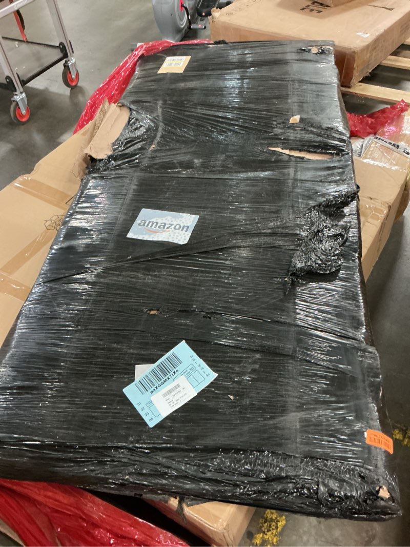 Condition photo showing As Is for Shower Door 56-60" W x 72" H, Semi-Frameless Sliding Glass Shower Door, 1/4" (6mm) SGCC Tempered Glass Bathroom Sliding Door, Matte Black Finish, 304 Stainless Steel Hardware 56"-60" W x72 H Matte Black