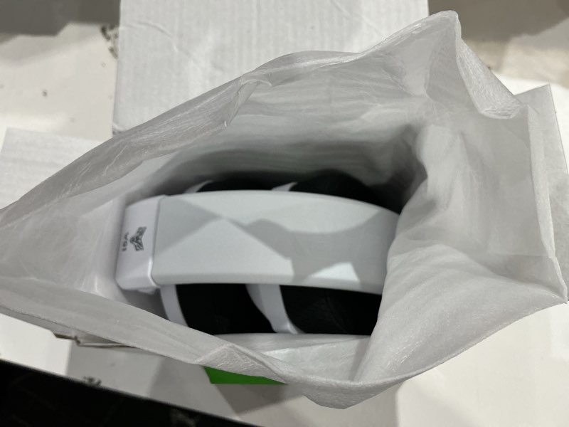 Condition photo showing As Is for weseary wireless gaming headset for xbox series x|s, 2.4ghz ultra-low latency headset with noise cancelling mic for pc, ps5, ps4, switch, mac, 3d surround sound, bluetooth 5.4, 50h battery flux white
