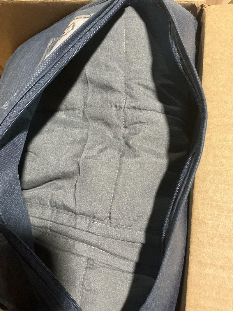 Condition photo showing As Is for Topcee Weighted Blanket (20lbs 60"x80" Queen Size) Cooling Breathable Heavy Blanket Microfiber Material with Glass Beads Big Blanket for Adult All-Season Summer Fall Winter Soft Thick Comfort 00-dark Grey 60"×80"-20lbs