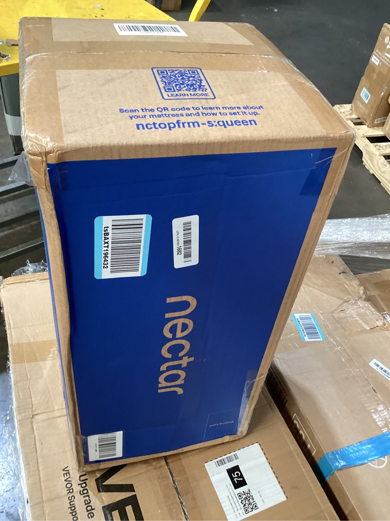 Condition photo showing As Is for nectar firm mattress topper, queen, gel memory foam, 2-inch queen firm