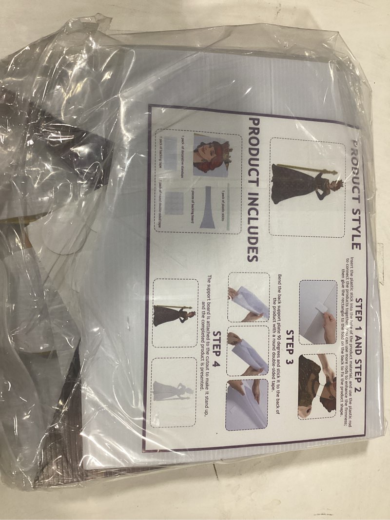 Condition photo showing Good Condition for Jetec 6 ft Medieval Party Decorations Halloween Queen Cardboard Cutout Stand up Life Size King and Queen Photo Prop for Halloween Medieval Theme Backdrop Party Supplies Royal Queen