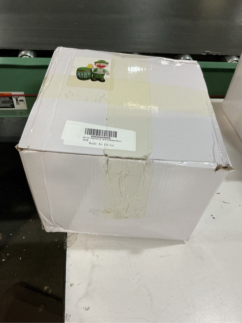 Condition photo showing New/Like New for 6ft st. patricks day inflatables outdoor decorations, blow up leprechaun holds beer cup with beer pot,built-in led lights,st patricks day décor for irish garden yard holiday decor 6ft leprechaun holds beer cup