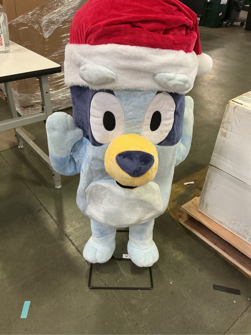 Condition photo showing Good Condition for Bluey 4-ft Bluey Musical Animatronic Decoration in the Christmas Decor