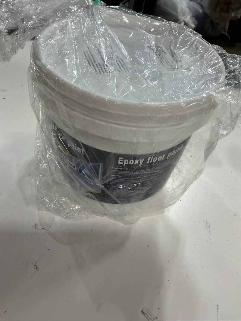 Condition photo showing New/Like New for epoxy colored sand floor paint, high-gloss self-leveling epoxy coating for interior & exterior surfa