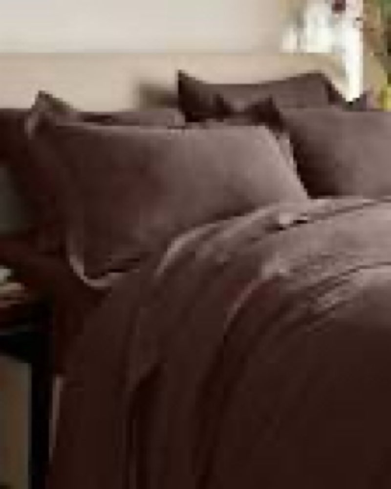 brown linen sheet set quince 