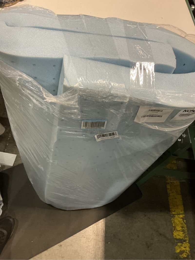Condition photo showing As Is for Best Price Mattress 4 Inch Ventilated Memory Foam Mattress Topper, Cooling Gel Infusion, CertiPUR-US