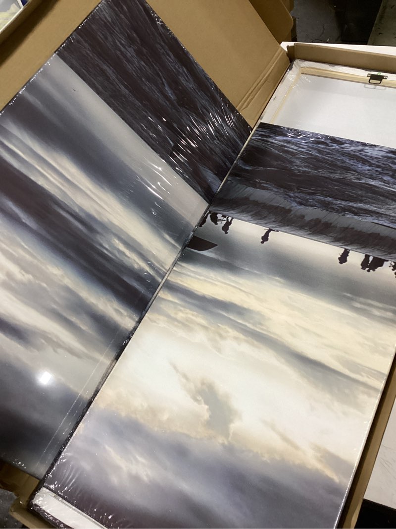 Condition photo showing New/Like New for Military Submarine and Soldier Wall Art for Living Room Bedroom House Decor Pictures 5 Panel Canvas Print Paintings Framed Ready to Hang Posters and Prints Black and White(60''Wx32''H) 60''x32'' 2685