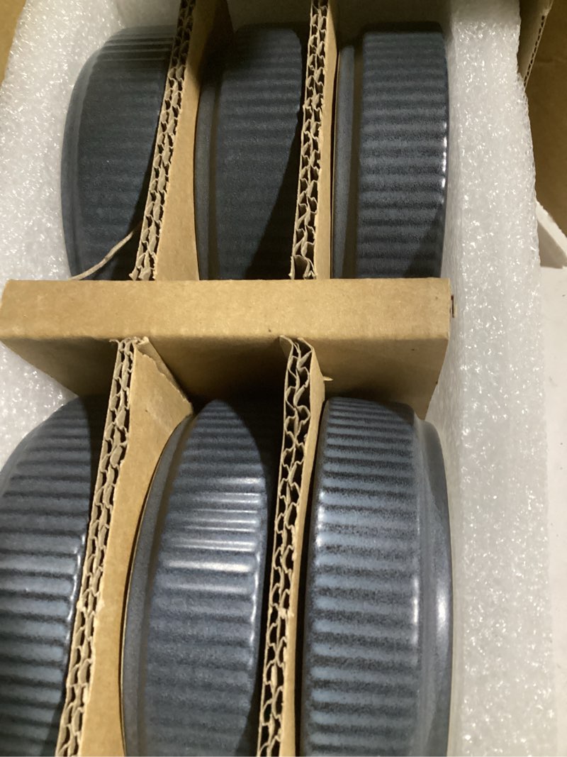 Condition photo showing New/Like New for famiware star soy sauce dish ceramic dipping bowls set of 6, 4 oz individual dip sauce cups/bowls/dishes/plates, small serving bowl for side dishes, dessert, ice cream, sushi - matte dark charcoal matte dark charcoal 4 oz