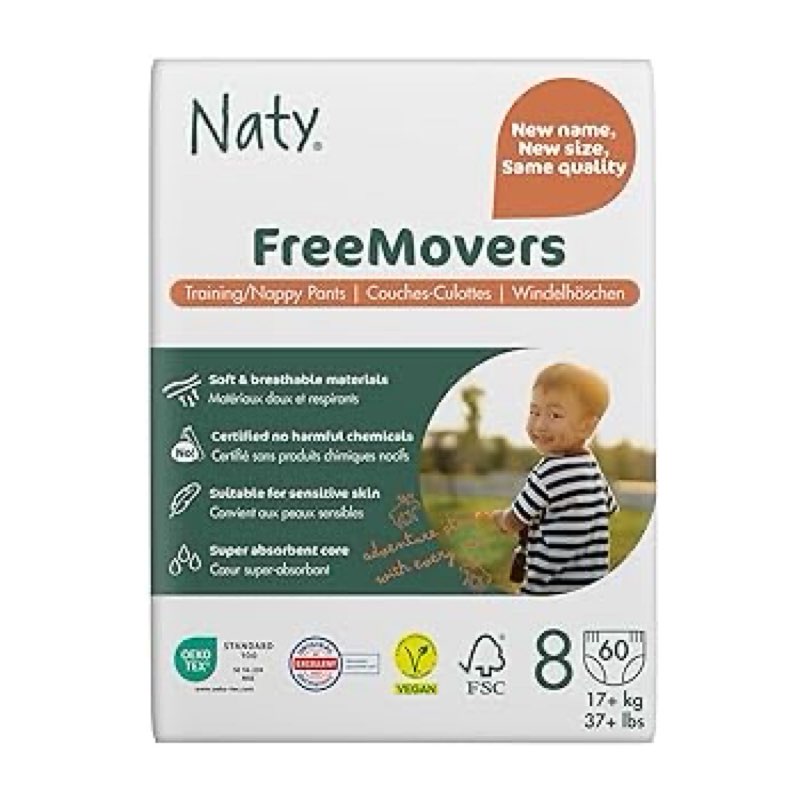 4 pack Naty Nappy Pants - Hypoallergenic and Chemical-Free Pull Ups, Highly