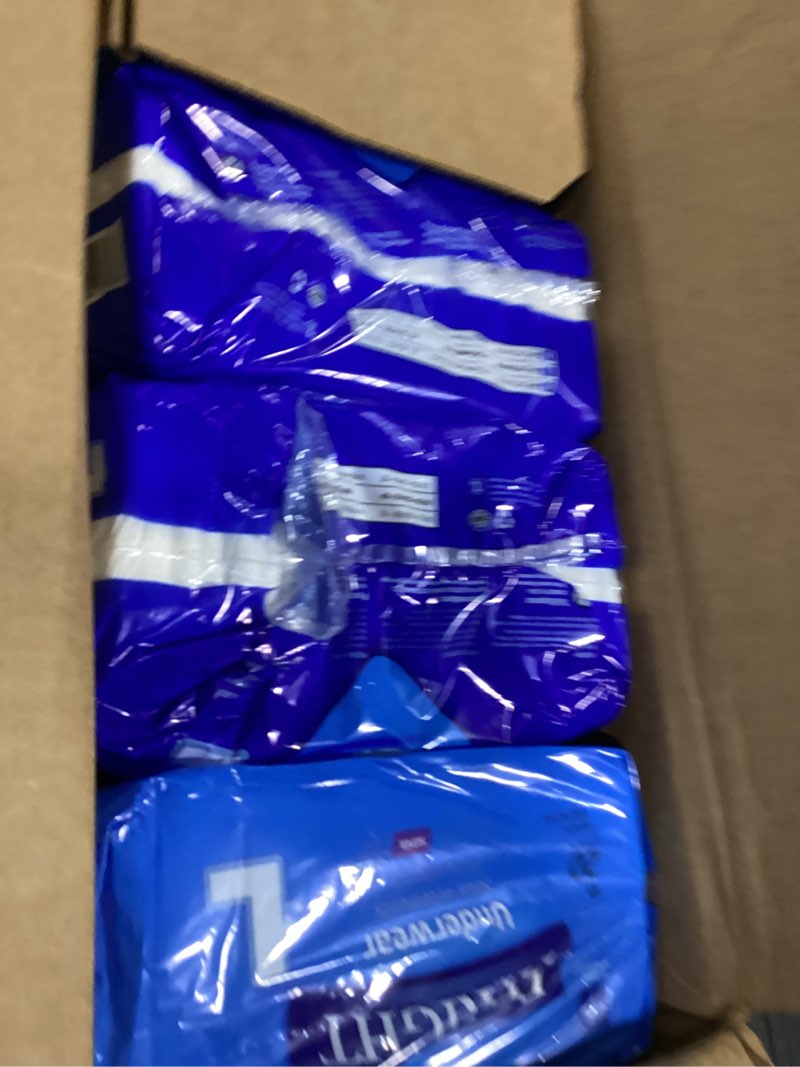 Condition photo showing Good Condition for fitright super adult incontinence underwear, maximum absorbency, large, 40"-56", 4 packs of 20 (80 total) large (20 count)