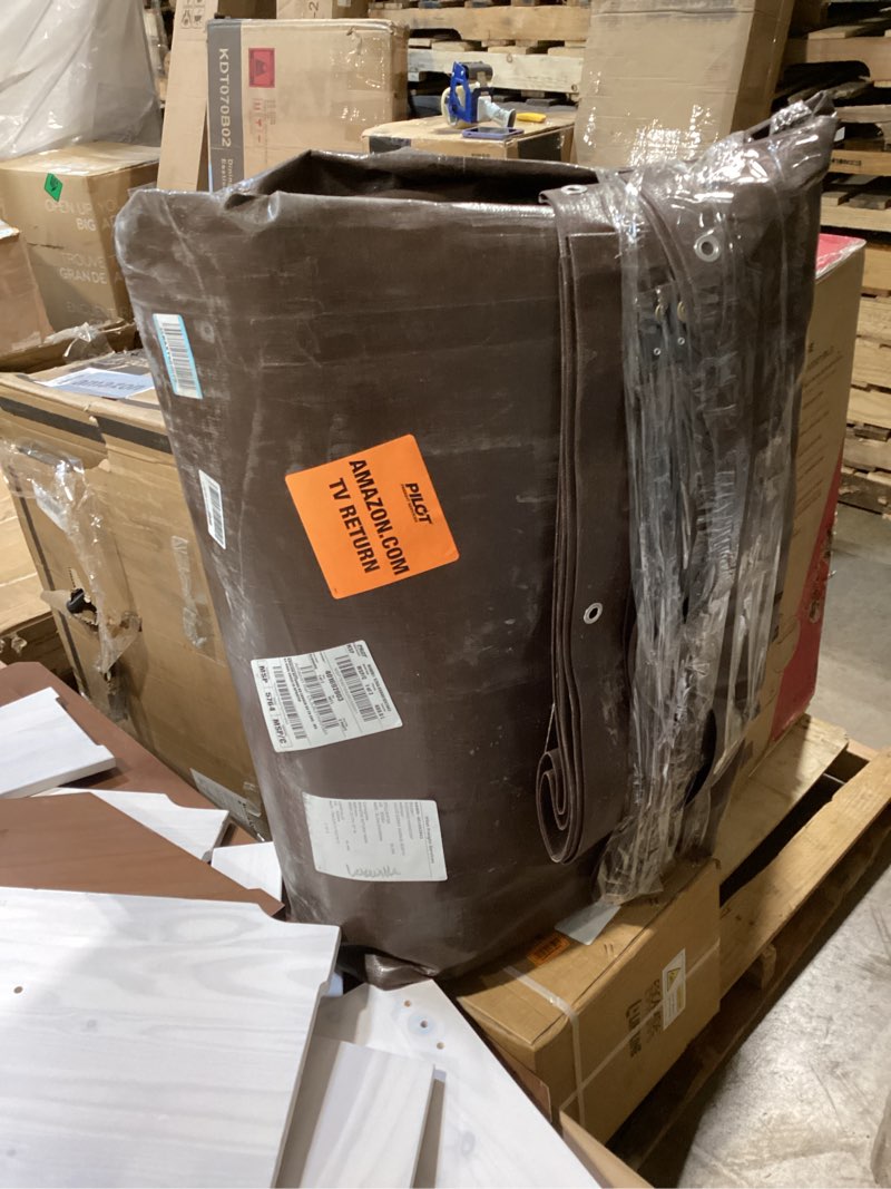 Condition photo showing As Is for 20' x 40' brown super ultra heavy-duty tarp – 20 mil waterproof & uv-resistant 20x40 - large outdoor