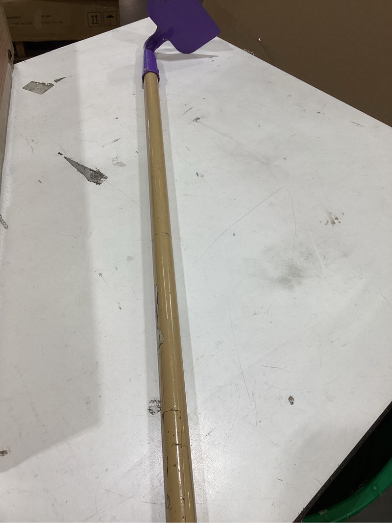 Condition photo showing As Is for barn star 27.24 in. steel handle purple garden hoe
