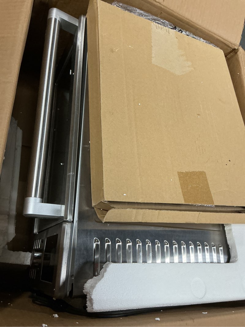 Condition photo showing As Is for Nuwave Bravo XL Pro Air Fryer Toaster Oven with Grill Combo, 2025 New Ultra-Fast Convection System, 35% Crispier, 2X More Even, 142 Presets, 50-500F, Smarter Probe, PFAS Free, 30QT, Stainless Steel Brushed Stainless Steel