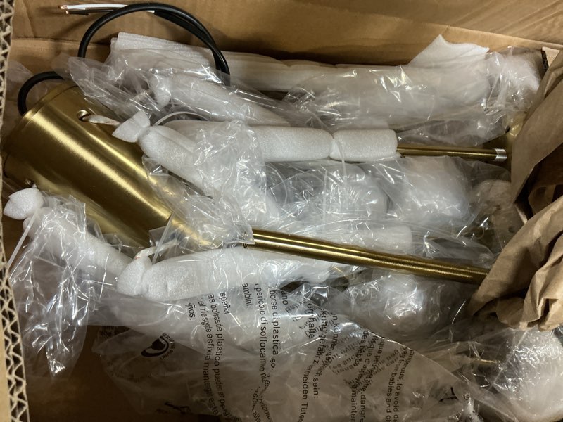 Condition photo showing Good Condition for KCO Lighting 8-Light Glass Sputnik Chandelier Light Modern Gold Chandeliers Pendant Light Fixture Vintage Globe Ball Ceiling Flush Mount Light Fixture Kitchen Island 1-8-Light(Gold+White)