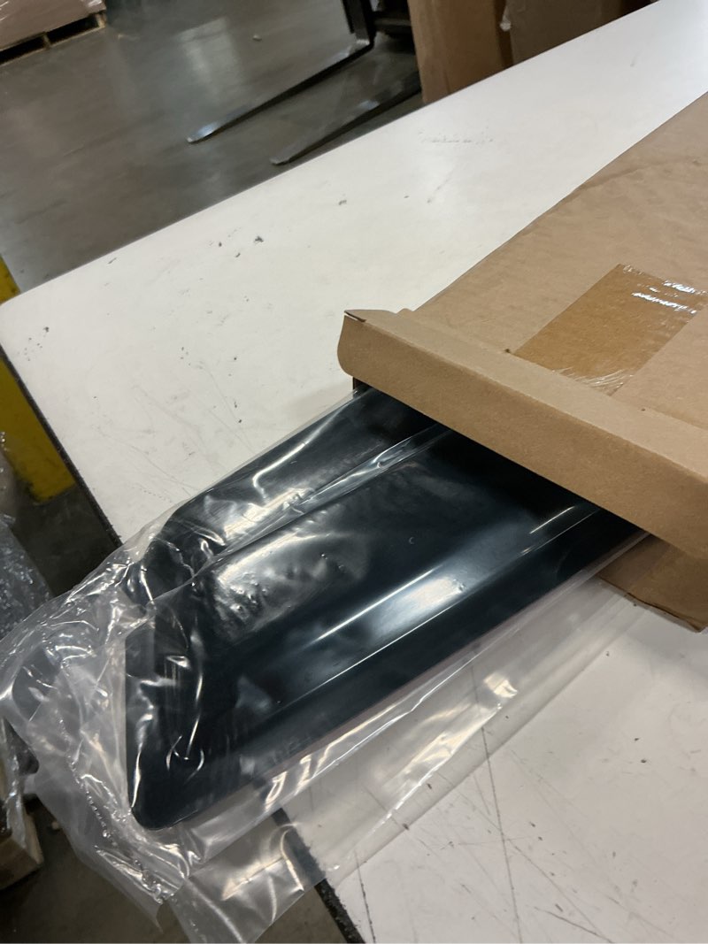 Condition photo showing Good Condition for set of 1 35" / 89cm (34" between the inner edge) universal small size smoke acrylic tape-on sun/rain guard top sun/moon roof visor fit 28“-34” moonroof/sunroof