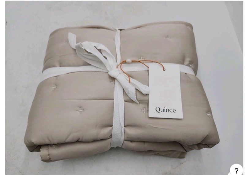 new quince bamboo dream quilted sham set. king, sand.