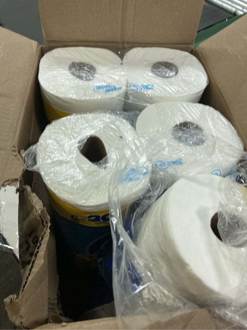 Condition photo showing As Is for Charmin Ultra Soft Cushiony Touch 2-Ply Toilet Paper, 15 Family Mega Rolls = 90 Regular Rolls, White Family Mega 15 Rolls 