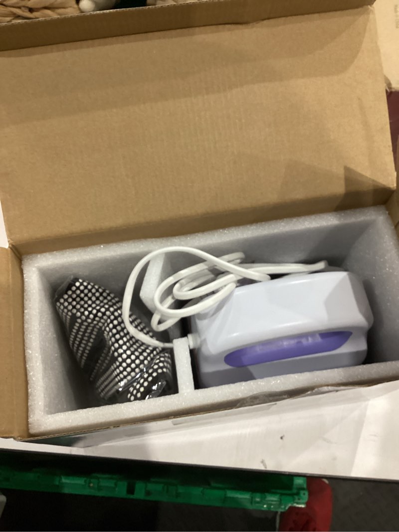 Condition photo showing Good Condition for eenour hat press machine, mini heat press for caps with 3 heating levels & auto-off, handheld cap easy press with 3"×5.5" arched heating plate, 2 press platens, a safety base purple