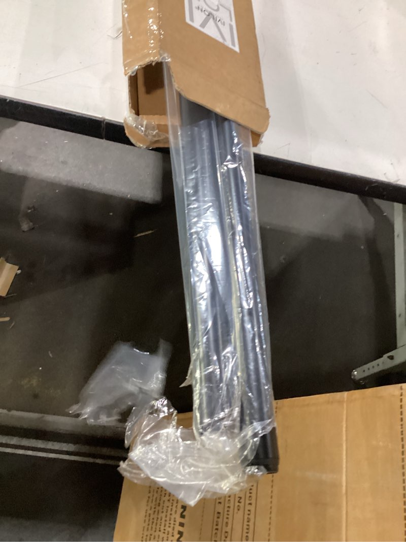 Condition photo showing As Is for ivilon drapery window curtain rod - end cap style design 1 inch pole. 72 to 144 inch color black 72 to 144 in.