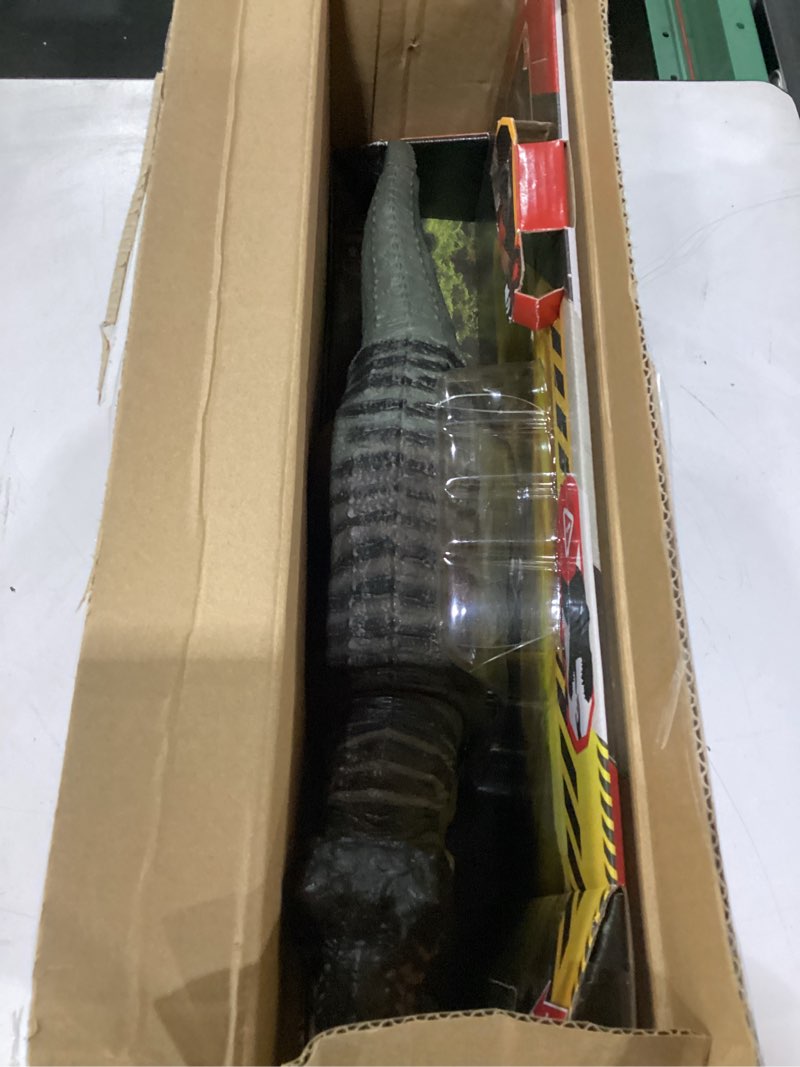 Condition photo showing New/Like New for Mattel Jurassic World Rebirth Power Devour Tyrannosaurus Rex Dinosaur Figure with Tongue Activated Constant Chomp, Lights & Sounds, Digital Play