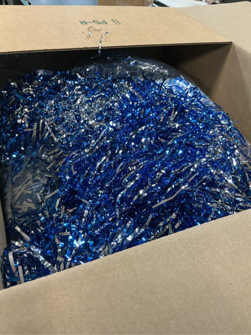 Condition photo showing Good Condition for 100 pack cheerleading pom pom bulk football game cheerleader pompoms plastic cheering hand flowers with handle for sports dance match team cheerleading squad(blue and silver)