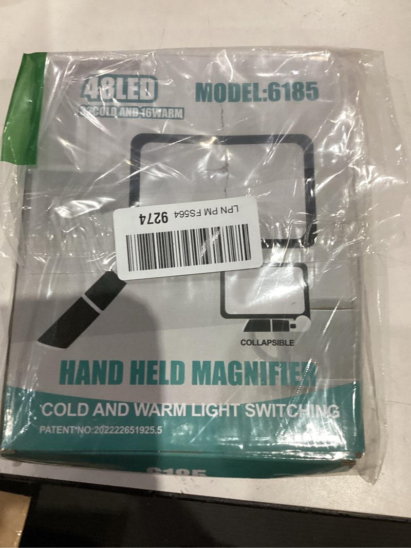 Magnifying Glass with Light, Page 5X Folding Handheld Rectangular Magnifier with 48 Lights for Readi