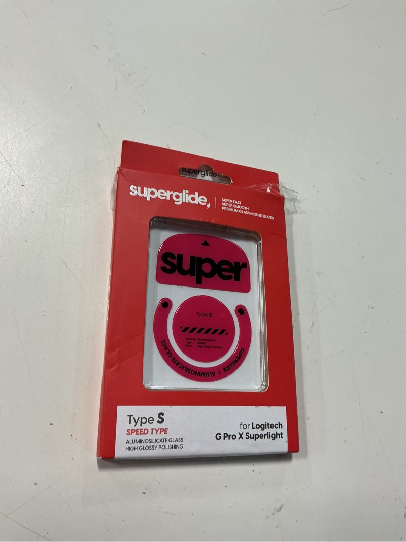 Condition photo showing New/Like New for superglide glass mouse skates - super smooth glide, polished round edge, super fast gaming mouse feet with durable sole for logitech g pro x superlight1 (type-s, magenta)
