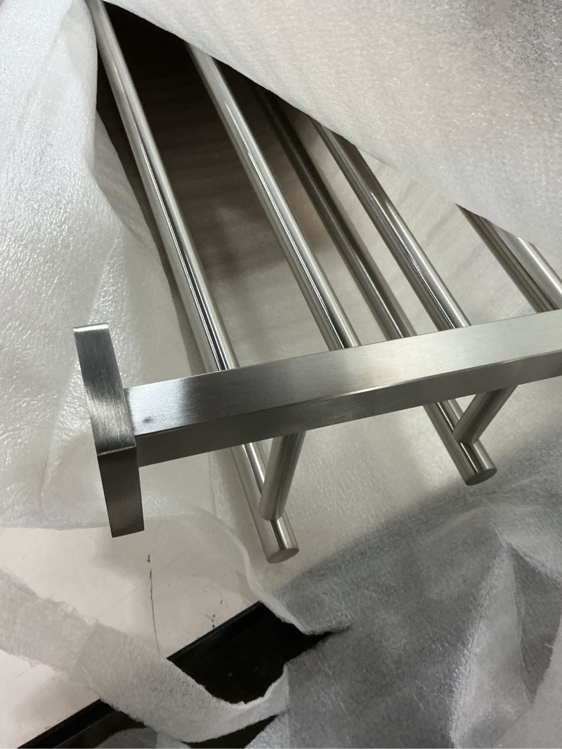 Condition photo showing New/Like New for bathroom towel rack 24 inch tower holder with double towel bar brushed nickel towel rack wall mounted sus304 stainless steel hotel towel shelf modern towel hanger 24 inch/ 60cm brushed nickel