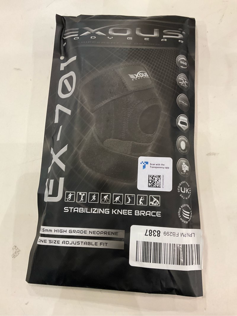 Condition photo showing New/Like New for Knee Brace Meniscus Tear Support For Arthritis Acl, Mcl Pain Patented 4-way Adjustable Wraparound Strap Dual Side Stabilizer For Patella Stability Size [medium]