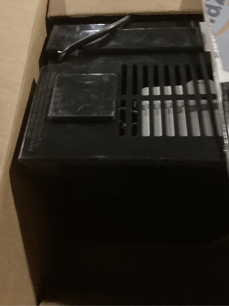 Condition photo showing New/Like New for dumos nugget ice makers,portable ice machine countertop ready in 6 mins, 1.55l water tank, self-cleaning, for office, party, rv, home, black nugget-black 14.7"×13.7"×10.4"