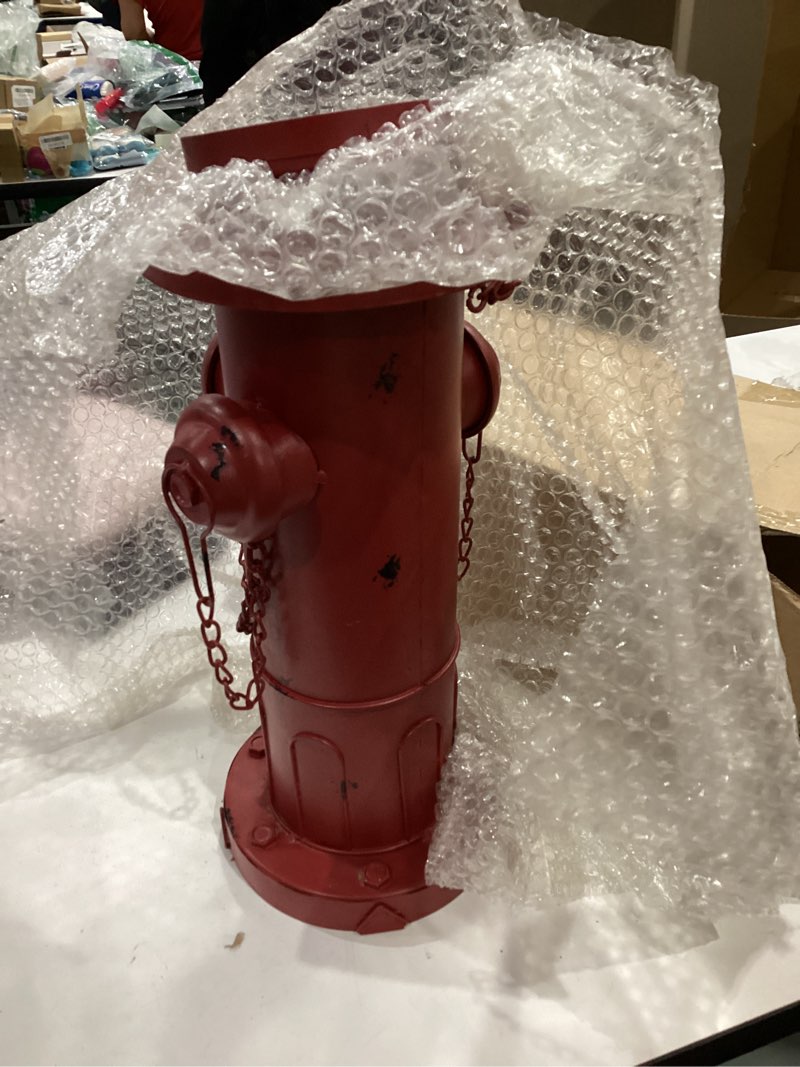 Condition photo showing Good Condition for 16" H Metal Fire Hydrant for Dogs to Pee On, Vintage Small Dog Fire Hydrant Pee Post for Outdoor Garden Decor 16 inch flat top